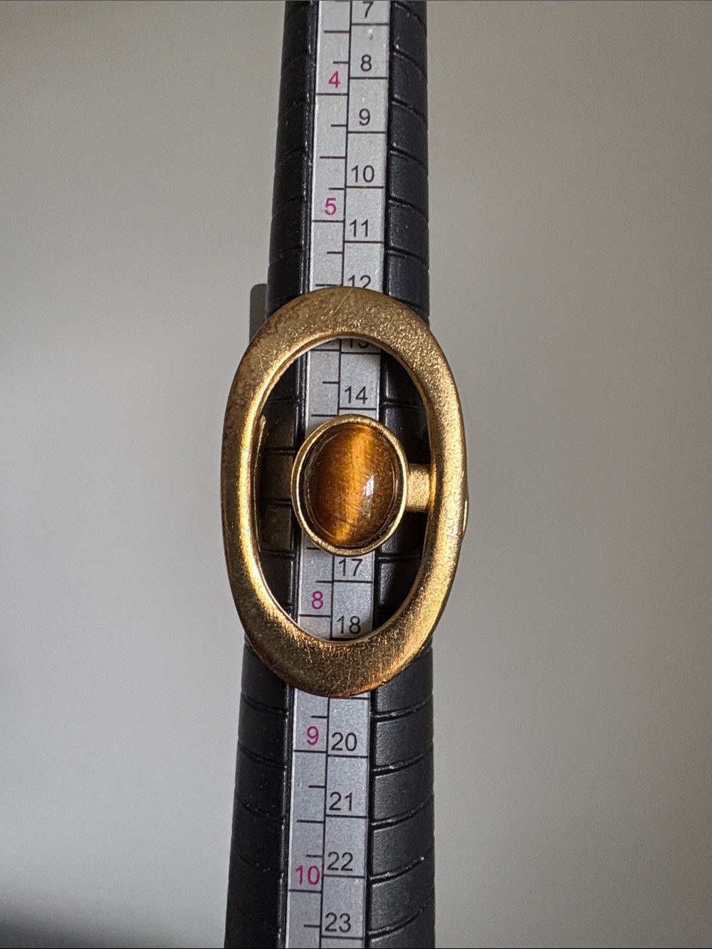NWT [Ben-Anum] Sculpture Garden 24K Gold-Plated Oval Statement Ring Women’s Sz 7 - Picture 7 of 10
